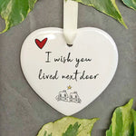 Ceramic Heart Hanging Ornament