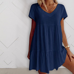 V Neck Casual Short Sleeve Dress