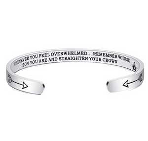 For Daughter/Granddaughter/Son - Whenever You Feel Overwhelmed...Crown Bracelet
