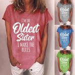 Letter Print Crew Neck T-shirt